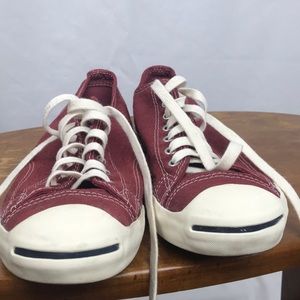 Red jack purcell converse shoes